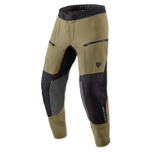 REV'IT! Men's Peninsula 2 Off-Road Advanture Motorcycle Pants (Green/Black - Medium)
