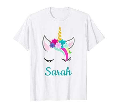 Sarah Unicorn Name Shirt for Sarah