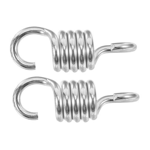 VILLCASE 2 pezzi Molla per Altalena in Zincato Kit Sospensione per Sedia Sospesa Amaca Supporto Peso Elevato per Esterno e Interno Facile Installazione