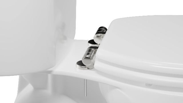 Angel Shield Antibacterial Wooden Toilet Seat - Adjustable Hinges, Always Fits, Never Slips - 45 x 37 x 5.6 cm (Solid Oak)