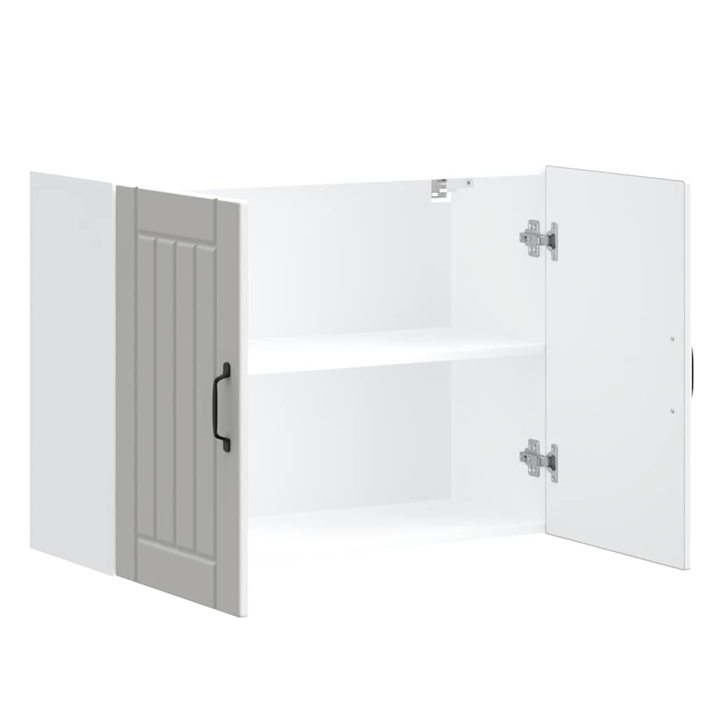 vidaXL Armoire Murale de Cuisine Lucca Blanc Bois d'ingénierie