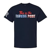 Patriot Pride Reckless Patriot Men's Graphic T-Shirt - Charlie Kirk, This is A Turning Point American Flag Print Design-Navy-Large