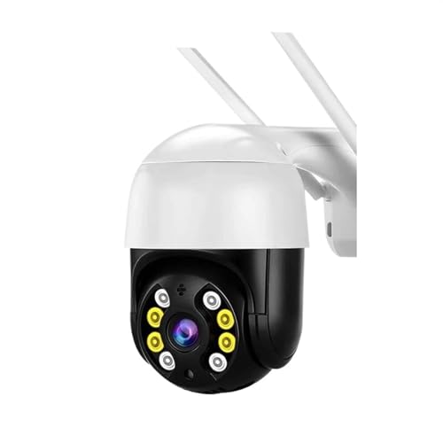 GUOPIN Telecamera di sicurezza cellulare Telecamera IP CCTV 4K 8MP Telecamera PTZ Smart Zoom digitale 5x Rilevamento umano AI Protezione di sicurezza domestica wireless Risoluzione HD(2MP NO SD Card)