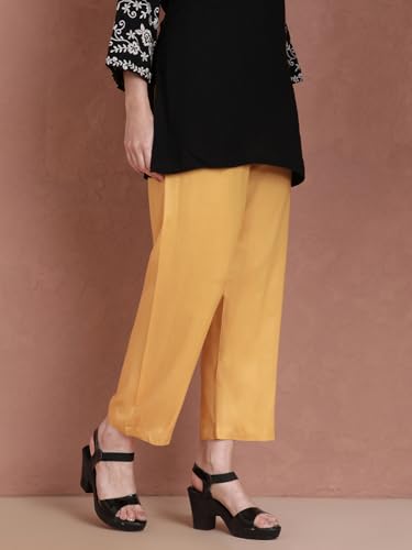 Image of TWIN BIRDS Women Viscose Kurti Pants | Straight Fit Ethnic Daily Trousers