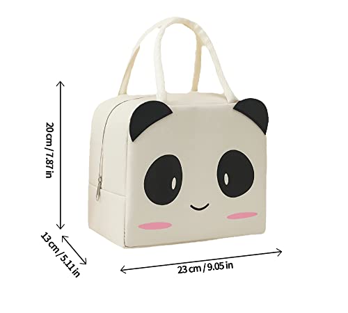 Cute Cartoon Panda Lunch Bags For Kids Reusable Insulated Lunch Box Female White Collar Nurse Student Office Worker Lunch Tote Bag #TOP2