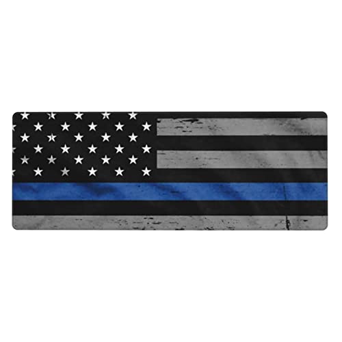 Tapis de souris de jeu drapeau américain bleu 80x30 cm fin