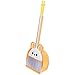 Zerodeko Broom and Dustpan Vacuum Cleaner Mini Broom with Dustpan Little Housekeeping Helper Kitchen Sweeping for Kids Toddlers Broom 1 Set Yellow Household Vacuum Cleaners Broom