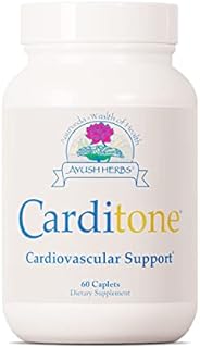 Ayush Herbs Carditone, Doctor-Formulated Natural Blood-Pressure Support, Trusted for Over 30 Years, Ayurvedic Herbal Supplement, 60 Vegetarian Tablets