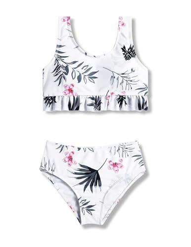 Image of Arshiner Girls Bikini Beach Swimwear 2 Piece Swimsuits Floral Printing Bathing Suits