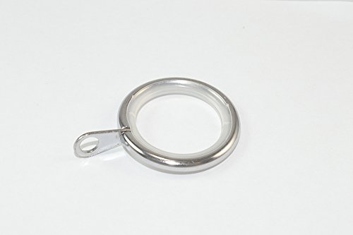 48 x Silent Curtain Pole Rod Rings Fixed Eye Chrome ID 25mm - OD 32mm