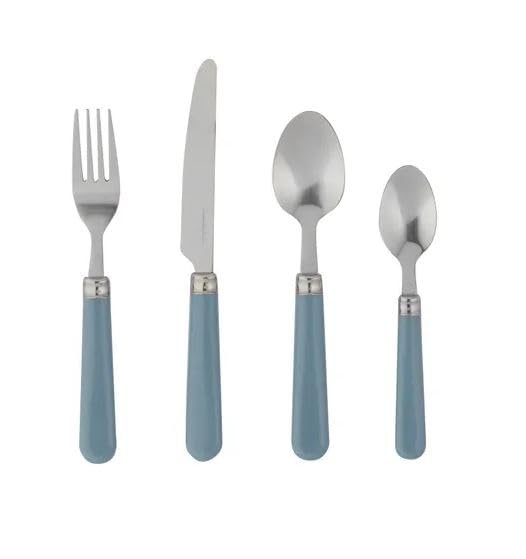 RA-HOMESTORE® New 16 Piece Cutlery Set, Stainless Steel (Ashley Blue)