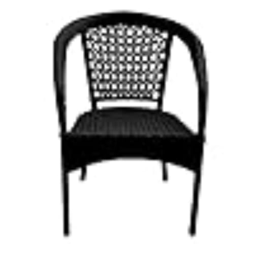 Image of D-8 Outdoor Indoor Furniture Garden4 Seating (4 Chairs, 1 Table Set) Balcony Furniture Coffee Table Set (Black)