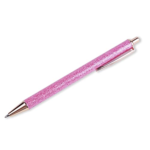 U-Right Cute Retractable Ballpoint Pens For Women Girls, Fancy Decorative Glitter Body, Medium Point Black Ink, Smooth Colored Gifts, 6 Pack #TOP4