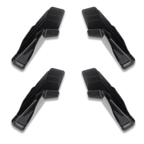Wadoy RV Rain Gutter Spouts 2 Right & 2 Left RV Gutter Spouts with Extensions - Direct Rainwater Away from The Sides of Your RV Black