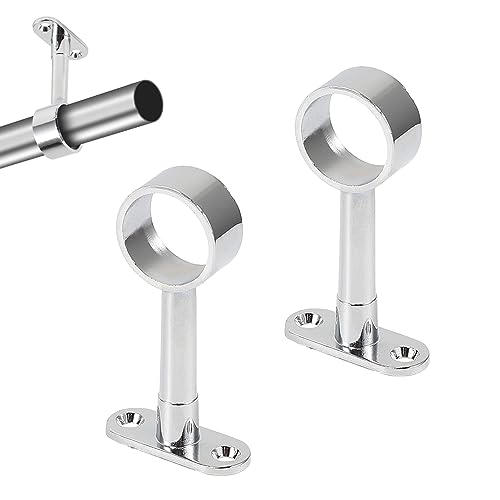 Support de Tringle à Rideau,Support de Tringle de Garde Robe en Alliage de Zinc,Cadre de Supports Central de Penderie,Supports de Barre de Cintre en Métal 2...