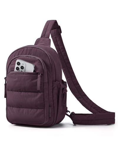 Image of BAGSMART Small Sling Bag for Women, Puffer Crossbody Bag Purses Hobo Handbag Fanny Packs for Travel Hiking