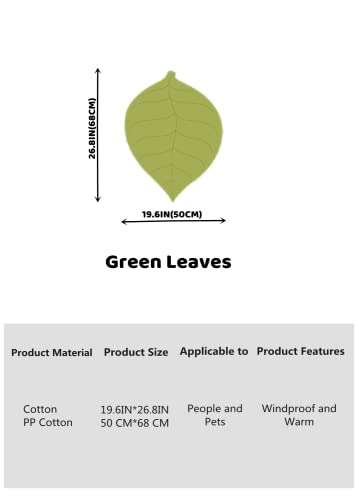 Pet Mat For Dog Cat With Leaf Shape Design Reusable Cotton Pad For Dogs And Cats Indoor Comfortable Durable Sleeping Cushion Washable Crate Cotton Mat Summer Cotton Green Leaf Pads #TOP2