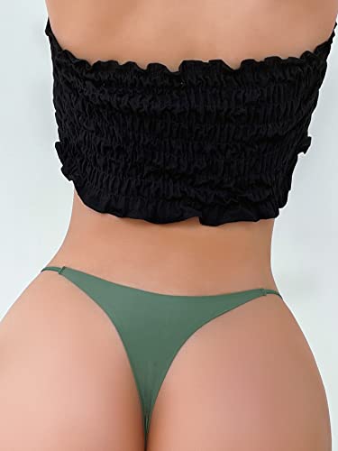 Verdusa Women's Low Rise Seamless G String Thong Panty Underwear Mint Green S #TOP1