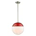 Golden Lighting 3218-L AB-RED Dixon Pendant-Damp, Aged Brass