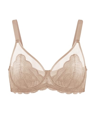 Image of HSIA Minimizer Bras for Women Large Bust Full Coverage Lace Plus Size Bra - Mermaid Scales