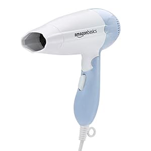 AmazonBasics 1200Watts Compact Hair Dryer with Foldable Handle (Blue)