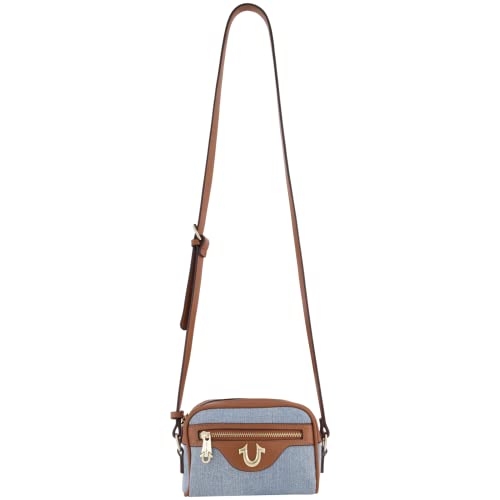 True Religion Crossbody Bag, Women's Small Purse Handbag with Adjustable Strap, Denim