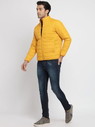 Image of Status Quo Men's Quilted High Neck Winter Jacket | Durable Polyester Coat
