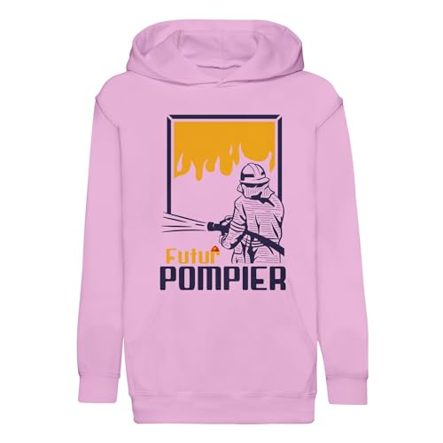 Sweat à capuche enfant futur pompier en coton premium
