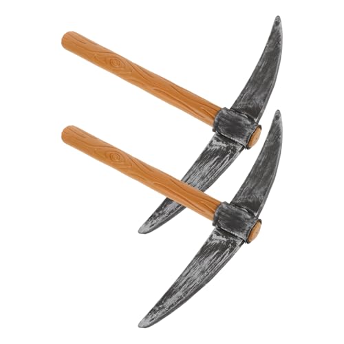 Warmhm Lot de 2 Pioches Accessoires Photo Créatifs en Plastique et Éponge pour Costume Carnaval Nain, Décoration Multifonctionnelle pour Performance et...