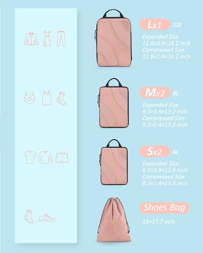Image of BAGSMART Compression Packing Cubes for Travel