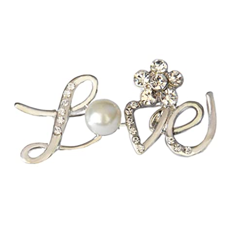 Broche femme avec lettre en strass pour accessoiriser une robe de soirée