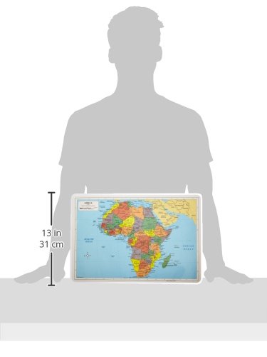 Painless Learning Educational Placemats Sets USA Africa and Asia Maps Non Slip Washable
