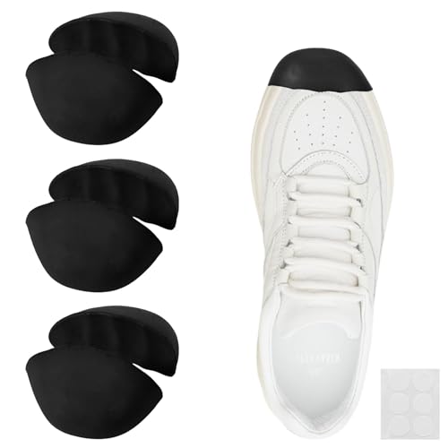 Image of Shoe Filler for Too Big Shoes Women and Men,Shoes Too Big Inserts, Can Be Used to Fill The Inside of The Footwear ,Cushion The Pressure and Prevent Slipping Off (3 Pairs Middle Size,Black)