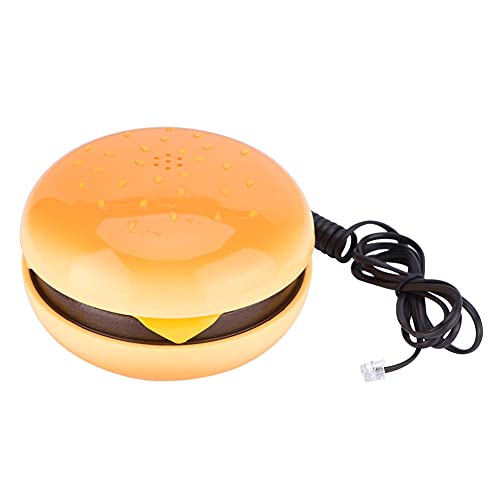 Teléfono con cable, novedad, teléfono de hamburguesa emulado, teléfono fijo, teléfono fijo, decoración del hogar, con muti-función, como marcación por frecuencia de voz, flash,remarcación del último