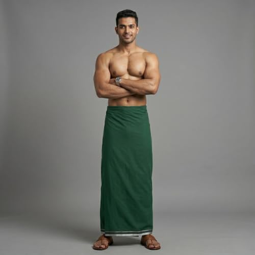 Image of Men's Cotton Lungi | Soft Breathable Wrap Around Lungi | Comfortable Daily & Home Wear for Men