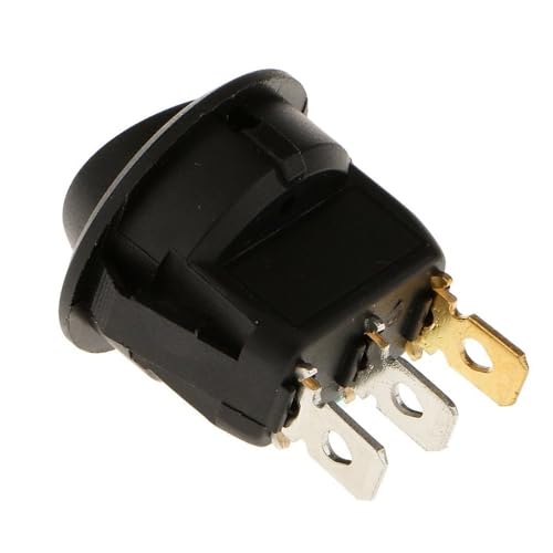 Dolphin Illuminated LED Round 3 Pin P Rocker ON/OFF 12v DC Dashboard Switch Parking Reverse Sensor Front Rear Reversing Sensors UK