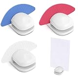 3pcs Paper Holder Stands for Typing, Portable Document Holder with Non-Slip Base Desktop Clamp for A4 Paper Office Reading (White, Blue, Red)