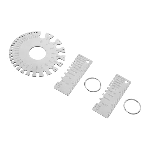 3 piezas Calibrador de soldadura, herramienta de medición de metal, calibrador de espesor de precisión miniatura 1