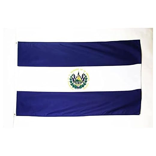 AZ FLAG El Salvador flagga 3 x 5 tum – Salavadorian flaggor 90 x 150 cm – banderoll 3 x 5 fot lätt polyester