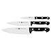 Produktbild ZWILLING Twin Chef Messer-Set, 3-teilig (Spick-/Garniermesser 10 cm, Kochmesser 20 cm, Fleischmesser 16 cm), Rostfreier Spezialstahl/Kunststoff-Griff im Nietendesign, Schwarz