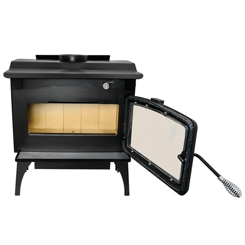 Pleasant Hearth 2,200 Sq. Ft. Wood Stove with Legs and Stainless Steel Ash Lip - Thumbnail 3