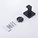 Bathroom Towel Robe Hook Coat Clothes Holder Stainless Steel Square Wall Mounted Hooks Stylish for Bath Kitchen Bedroom Garage Hotel Black
