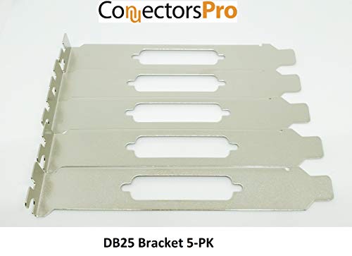 Pc Accessories - Connectors Pro 5-Pack Db25 Stainless Steel Metal Bracket Expansion Slot, 5-Pack #TOP5