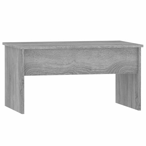 Table Basse with Bois D'ingénierie, Plateau Réglable en Hauteur, Grand Espace de Rangement, Coffee Table, Table de Salon, pour Salon, Gris Sonoma, 80 x 50.5 x 41.5 cm – Image 5