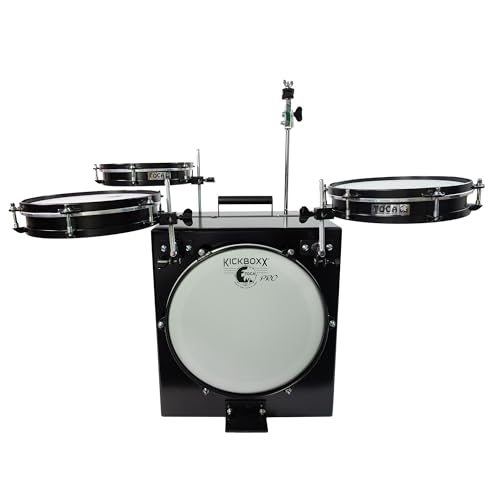 Toca Kickboxx Pro Suitcase Travel Drum Set, Black...
