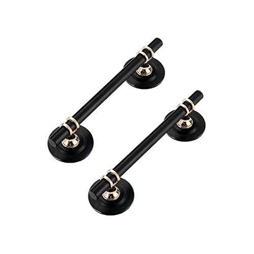 CcHhyyt 2 tiradores autoadhesivos para armarios de cocina (128 mm, negros) Cover