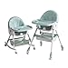 ZOOBLY ベビーチェア ハイローチェア 折りたたみ 一台5役 取り外し可能なキャスター 二段テーブル付き 高さ調節 離乳食 お食事椅子 テーブルチェア 6か月~4歳 ロッキング機能付き