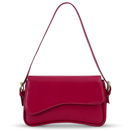 Ausing sac à bandoulière sac à main femme tendance pratique simple élégant Rouge
