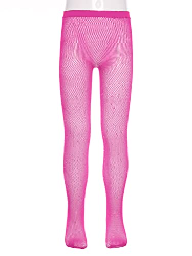 Aislor Toddler Girls Glitter Mesh Fishnet Tights Stockings Kids Sparkle Rhinestone Hollow Out Pantyhose Leggings Pants3