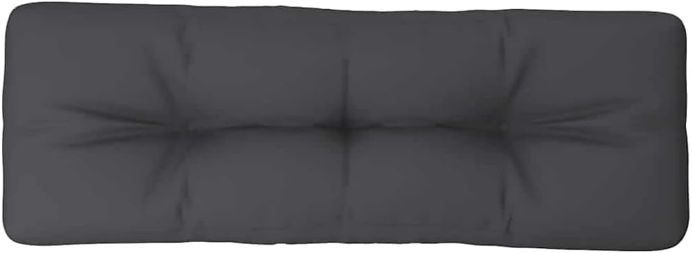 vidaXL Chair Cushion, Water Repellent Outdoor Pallet Cushion, Seat Cushion Sofa Pad for Garden Patio Furniture, Back Pillow, Anthracite Fabric